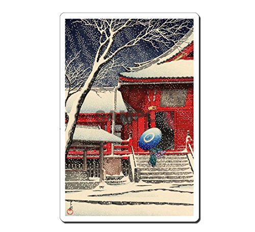 浮世絵マウスパッド 薄ぴた U12007 川瀬巴水 - 上野清水堂の雪