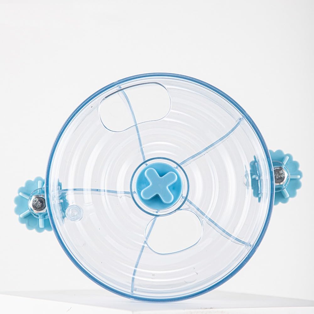 Parrot Rotating Feeder, Interactive Bird Foraging Wheel,Multifunctional Bird Cage,Parrot Food Box for Small Medium Parrots(Blue)