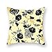 Tresdoss Variedad de funda de cojín para el hogar opcional estilo simple amarillo brillante teema piña gráfico abeja funda cojín lumbar