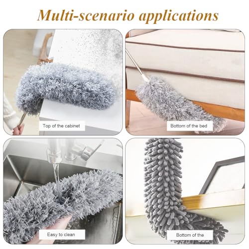 Plumeau télescopique microfibre extensible 280 cm lavable et flexible - 8