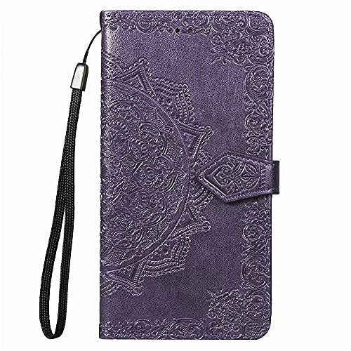 Wuzixi Funda para ZTE Nubia Red Magic 6s Pro. Ranuras para Tarjetas, PU Cuero Flip Folio Carcasa, con Soporte Plegable Apto para ZTE Nubia Red Magic 6s Pro Smartphone.Púrpura