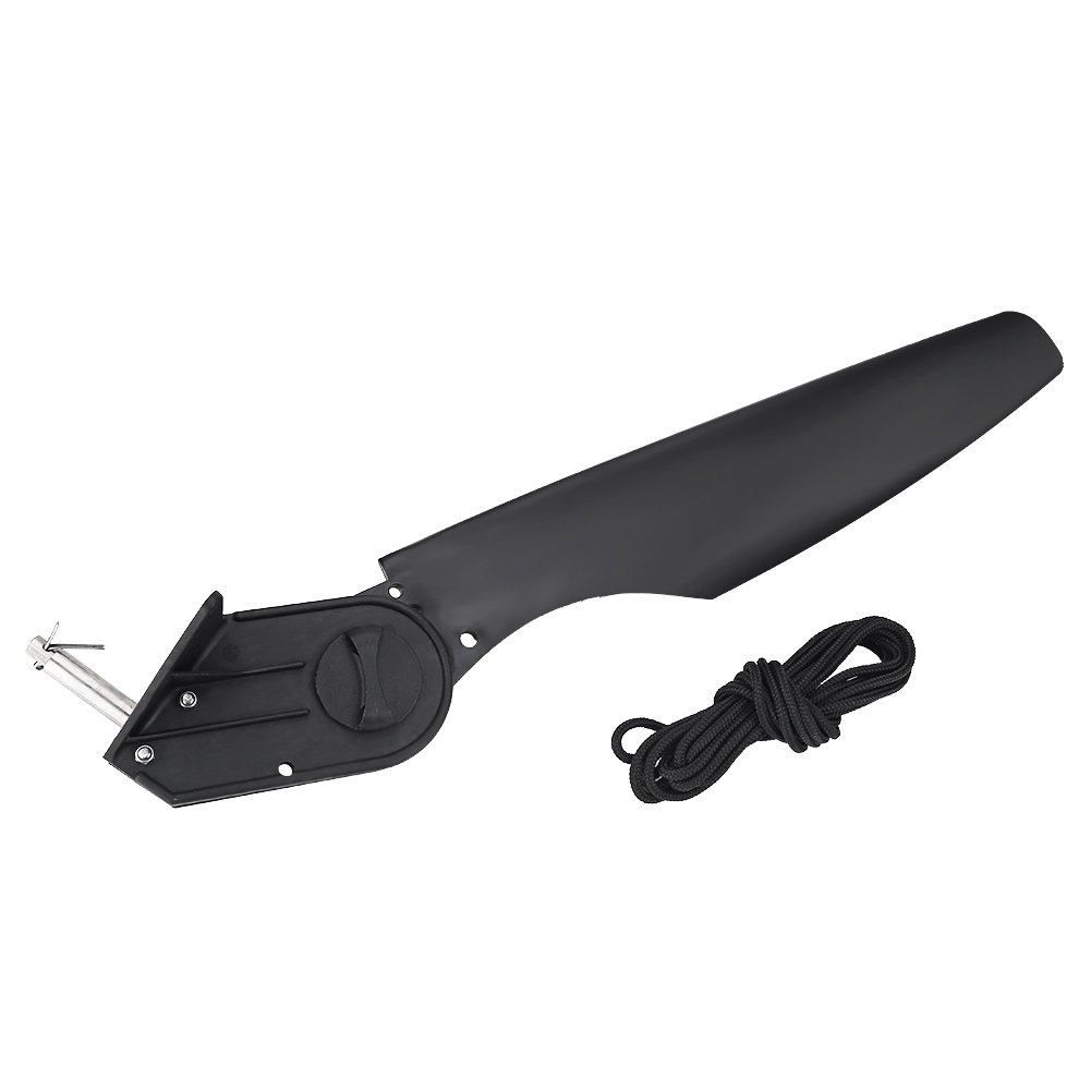 Voluxe Boat Rudder, Black Plastic Watercraft Plastic Rudder Canoe Accessory for Angling Boat