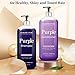 MAJESTIC PURE Purple Shampoo and Conditioner Set - Tones & Brighten Blonde, Platinum, and Silver Hair, Sulfate Free & Paraben Free, 16 fl oz each