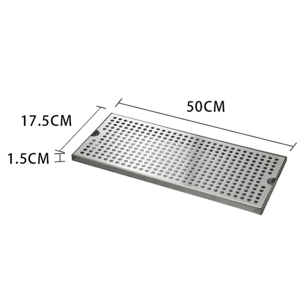 Tropfschale Aus Edelstahl für Bar, Rechteckige Wasserauffangschale, Ölablaufschale, 50x17,5x1,5cm
