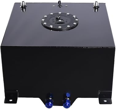 10 Gallon Fuel Cell Aluminum Fuel Tank 40L Universal Racing Street Drift Strip Fuel Gas Tank with Level Sensor - Black