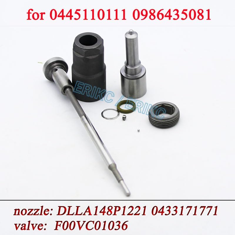 0 445 110 111 Diesel Injector Repair Kit DLLA148P1221 0433171771 Valve F00VC01036 For Bosch 0445110111 0986435081 Fuel Injection - (Color: KIT 1)