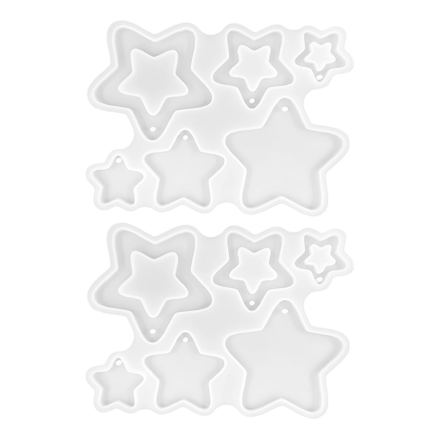 OODJVN 2 Pieces Of Hollow Molds, Star Pendant Molds, Plaster Pouring Props, Handmade Materials.