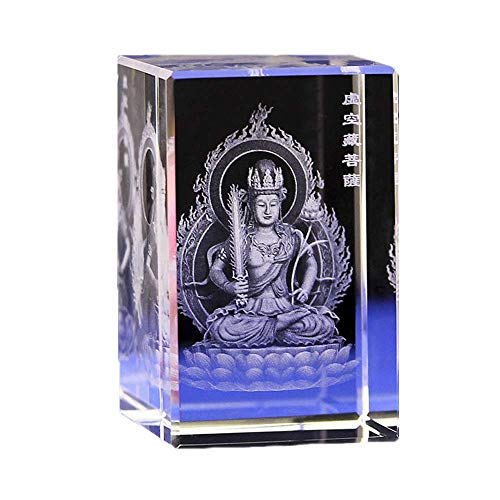 Statue de Bouddha et sculpture interne en cristal, ornement bouddhiste d'exception