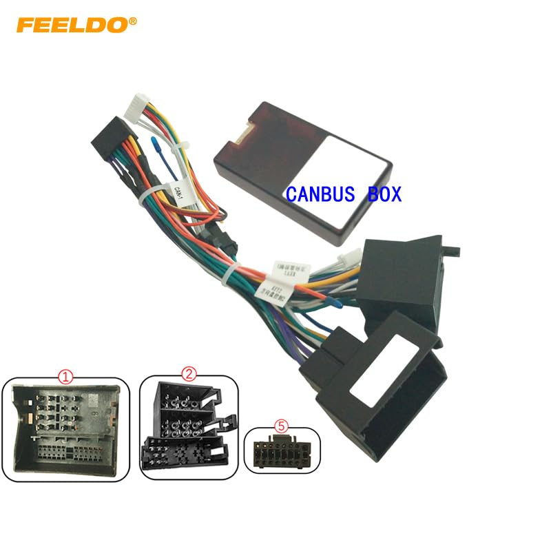 Car for Audio Wiring Harness with Canbus Box for Mercedes-Benz B200 Aftermarket 16pin CD/DVD Stereo Installation Wire Adapter - (Color Name: Harness CANBUS Box)