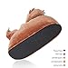 corimori Women's Low Cute Plush, Slippers, Funny Shoes, one Size. 35-44, Henry The Sloth Brown, 34/44 EU