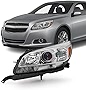 AKKON - For 13-15 Chevy Malibu LT/LTZ/Eco Models Chrome Headlight Front Lamp Driver Left Side Driect Replacement