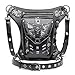 Steampunk Waist Bag Fanny Pack Fashion Gothic Leather Shoulder Crossbody Messenger Bags Thigh Leg Hip Holster Purse Travel Pouch Hiking Sport Chain Bags for Women Men