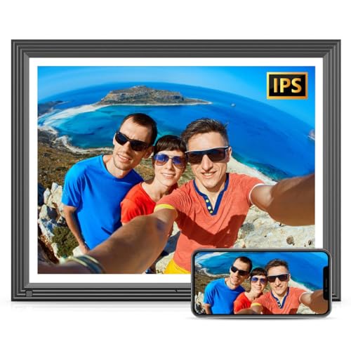 Image of Digital Calendar Picture Frame 15-Inch Photo-Frame - 32GB Touch Screen Display, Digital Frame Send Photos from Phone,Slideshow, Auto-Rotate, Tabletop or Wall-Mounted, Gift for Father Mother