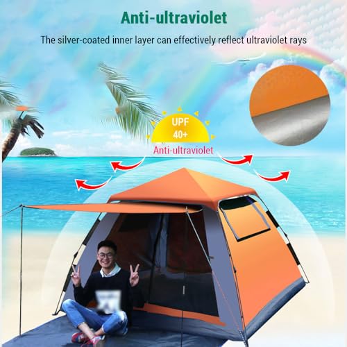 Carpa automática impermeable para camping 3-4 personas miniatura 2
