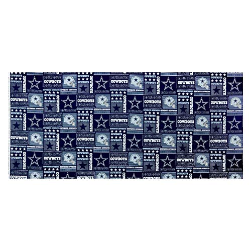 Fabric Traditions NFL Cotton Broadcloth Dallas Cowboys Patchwork Blue/White Fabric By The Yard