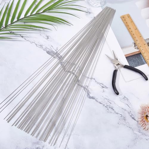 SUPERFINDINGS Edelstahl Federdraht 18 Gauge 304 Silber Schmuckdraht 1mm Diameter 403mm/Stück Für DIY Schmuckherstellung Und Kunsthandwerk