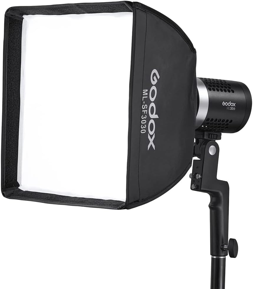 GODOX ML-SF3030 Square Softbox 11.8"x11.8"/30x30cm, Godox Mount Mini Soft Box for Godox ML100Bi ML60IIBi ML60Bi ML30 ML30Bi ML60 AD300Pro AD400Pro