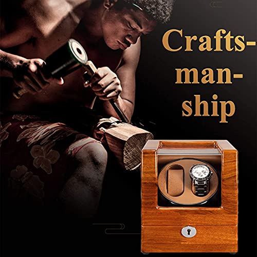 Boîte montre automatique haut de gamme en bois noble et moteur silencieux