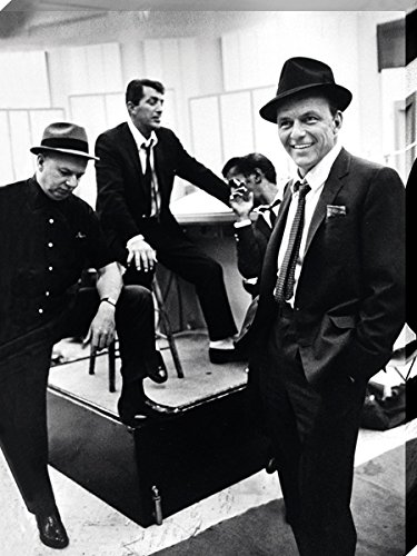 Image of Time Life "Dean Martin, Sammy Davis Jr. and Frank Sinatra Canvas Print, Multi-Colour, 60 x 80 cm