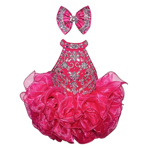 Baby Girls Handmade Beaded Dresses Pageant Dress Birthday Dresses infent Princess Dress