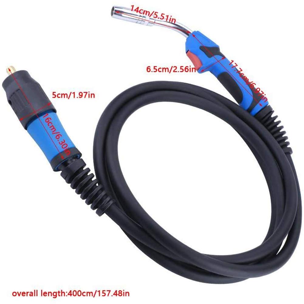 Gas Shielded Welding Torch MB25AK Euro Fitting Connector 3.8M Super Flexible Mono Cable Highly Flexible Hose Packages