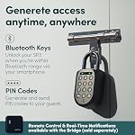 Igloohome Nouveau Padlock Smart 2 (SP2), Le plus dur des cadenas intelligents – Générer l'accès depuis n'importe où avec l'application mobile (iOS/Android) – Numéro WiFi Nécessaire, étanche & Remboursé