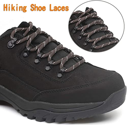 Image of Shoelaces for Hiking Shoes, Outdoor Walking Sneakers, Outdoor Hiking, Climbing, Basketball, Work Boot, Running, Sport Shoes (120 Cm /48 Inch, Coffee White)