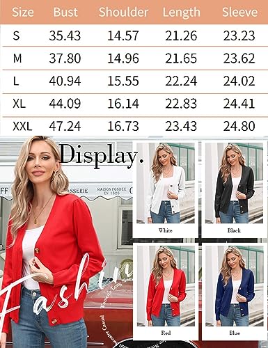 Women's 2025 Fall Lightweight Cardigan Sweater Button Down Knit Long Sleeve Jackets V Neck Open Front Cardigans for Dresses4