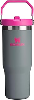 STANLEY Stainless Steel IceFlow Flip Straw Tumbler (Grey Rock, 30 oz)