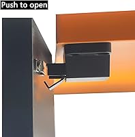 Vista 2 de Pestillos de puerta de cierre automático para abrir y presionar, paquete de 4 unidades, pestillo de presión y bloqueo, cierre táctil resistente