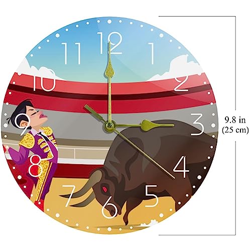 Horloge murale acrylique pour cuisine et chambre à coucher calme