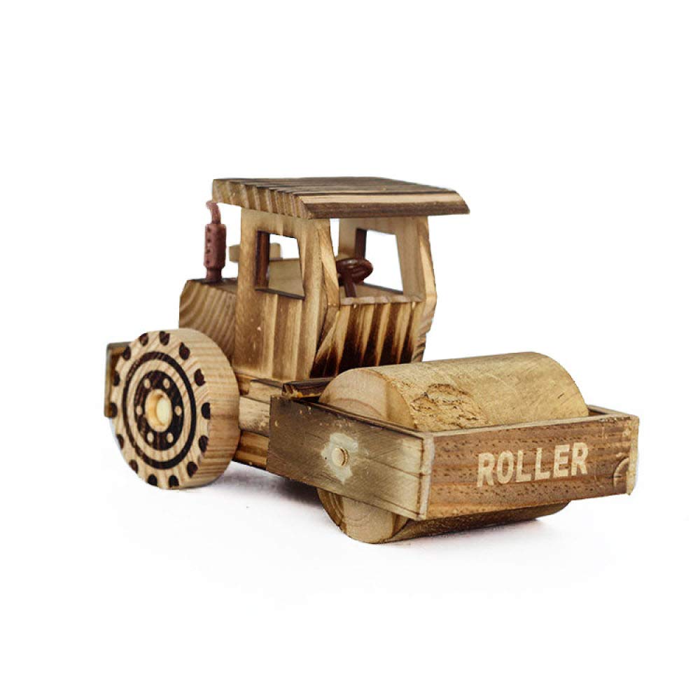 Petites figures artisanat en bois de rouleau compresseur mignon pour etagere