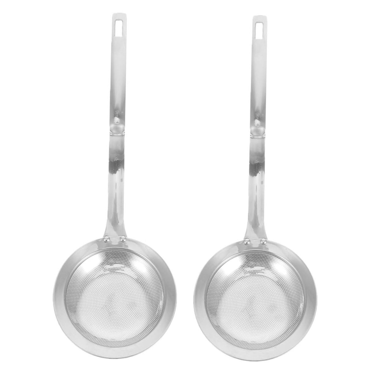 DECHOUS 2pcs Stainless Steel Skimming Spoon Fine Mesh Grease Separator for Kitchen for Hot Pot Frying Versatile Oil Skimmer Tool Cooking Strainer with Stylish Finish