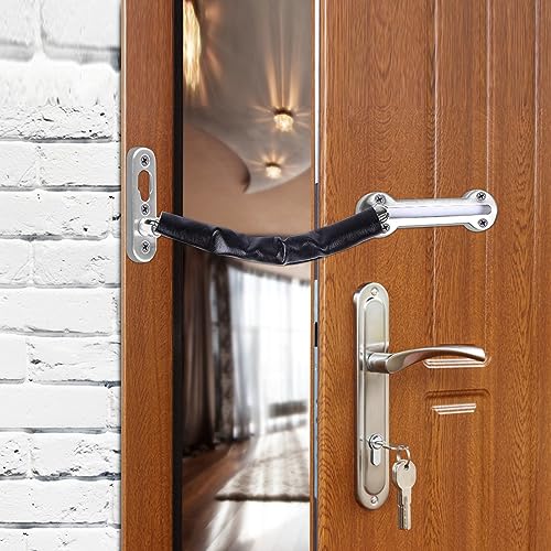 Cisixin Edelstahl 304 Türkette, Tür Sicherheitskette Kettenschloss, Türkette Gegen Diebstahl Mit Schraubbeschlägen für Home Hotel Innentüren und Fenster