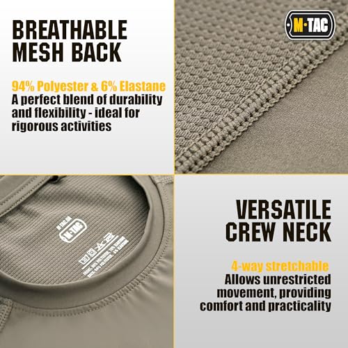 M-Tac Tactical Short Sleeve T-Shirt - Army Military Ultra Vent Men's Athletic Workout Gym Training T Shirt4