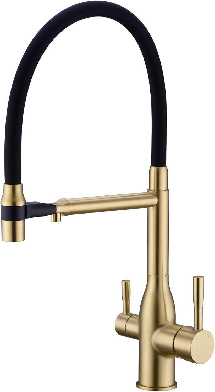 Kitchen Faucet with Drinking Water Spout, TRUSTMI 2Handle Single Hole