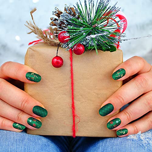 Tailaimei 14 Sheets Christmas Nail Wraps Stickers Nail Polish Strips Self-Adhesive Full Wraps With 2 Pcs Nail Files For Diy Nail Art Decals (Celebrate Style) #TOP4