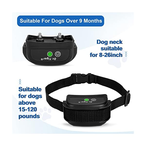 Dr.Tiger Wireless Pet Fence Receiver Collar – Replacement for Wireless Collar | 3 Modes Adjustable Dog Collar with Waterproof Technology for Pet Collars from 8-26inch Dr.Tiger Wireless Pet Fence Receiver Collar – Replacement for Wireless Collar | 3 Modes Adjustable Dog Collar with Waterproof Technology for Pet Collars from 8-26inch
