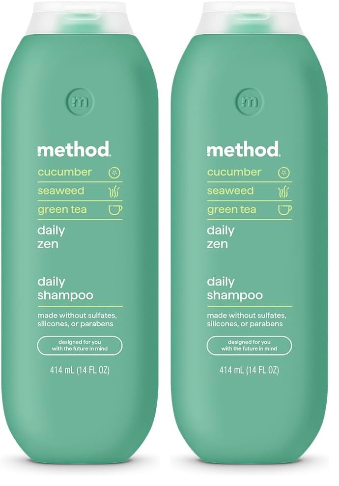 Image of Method Daily Zen Shampoo - Daily Clean for All Hair Types, Softens and Nourishes Hair, Color Safe - Sulfate Free - 14 oz (Pack of 2)