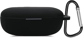 جراب حماية محمول من السيليكون مقاوم للصدمات والخدوش ومزود بحلقة تعليق، لسماعات انكر ساوند كور لايف P2 ميني (اسود)