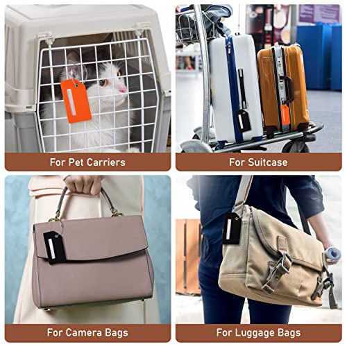 Flintronic 2 Stück Kieselgel Kofferanhänger Koffer, Gepäckanhänger ID Etikett, Tags mit Namensschild Adressschild, Kofferanhänger Koffer Reisezubehör