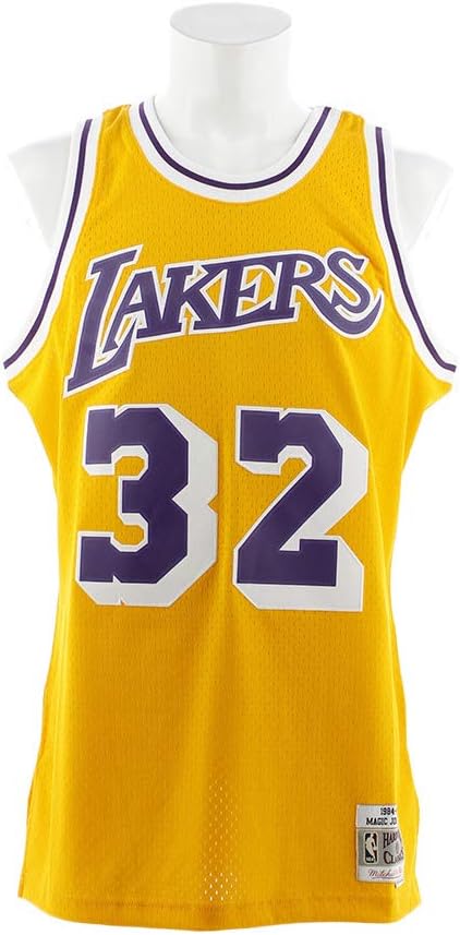 Magic Johnson Los Angeles Lakers Mitchell and Ness Men's Gold Throwback Jesey
