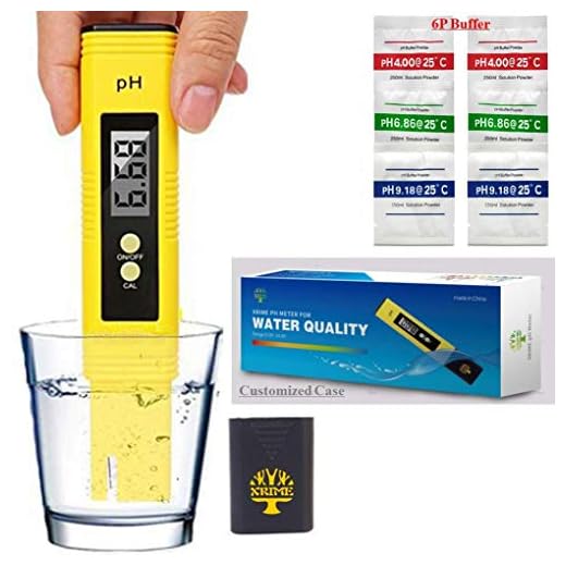 Digital Ph Meter Tester 0.01 PH Accuracy Water Quality Tester with ATC 0-14 Measurement Range with Plastic Box for House Water,Hydroponics,Aquariums,Pool,6 pH Buffer Packets Calibration