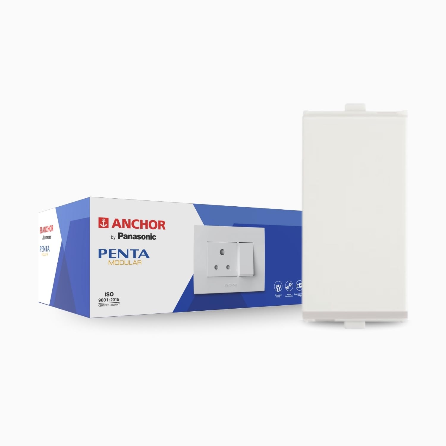 Anchor by Panasonic Penta Modular 16AX One Way Switch, 1 M Switch for Large Home Appliance (White, 65007)-picture-21