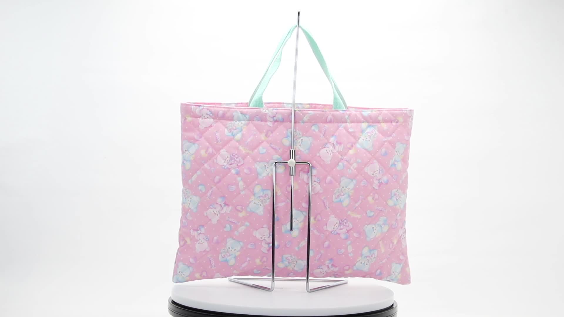 Amazon | KIYOHARA レッスンバッグ 女の子 キルティング 横40cm×縦30cm