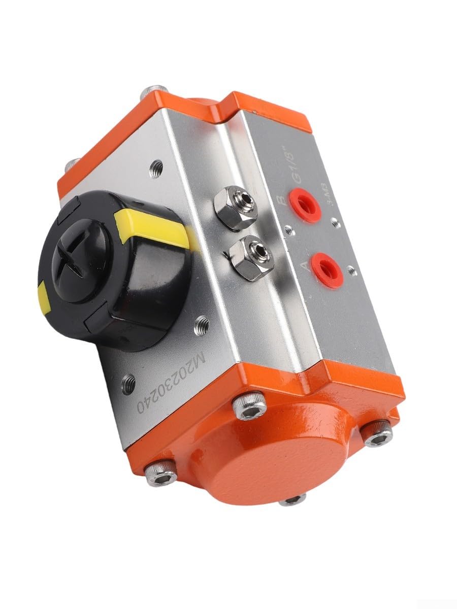 Actionneur pneumatique AT40/AT52 pour robinets à boisseau sphérique rotatifs à double effet à 90° - Corps en aluminium, température ambiante de -20 °C à 80 °C, pression nominale de 0,3 à 0,7 MPa