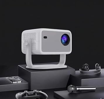 Smart Mini Projector with WiFi & Bluetooth, Native 1080P Full HD Portable Projector with Auto Focus & Keystone, BuiltIn Apps, HDMI/USB, Small Home Theater Movie Projector for Indoor & Outdoor Use