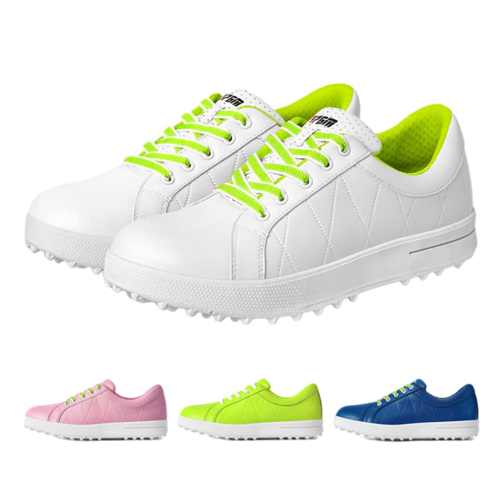 Zapatos de Golf de Las Mujeres al Aire Libre Impermeable y Transpirable Antideslizante Zapatos de Golf Zapatillas Deportivas para Mujeres