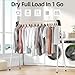 APEXCHASER Clothes Drying Rack Foldable, Stainless Steel Laundry Drying Rack Collapsible, Clothes Hanger for Sweater Baby Clothes Towel for Indoor & Outdoor, Portable Clothes Airer for Travel