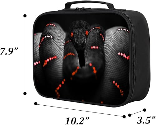 Miniatura 9 de Bolsa de almuerzo portátil con estampado de animales de gato lindo sin correa para el hombro, lonchera aislada reutilizable, bolsa enfriadora para